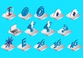 Illustration of info graphic connection icons set concept Royalty Free Stock Photo