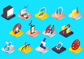 Illustration of info graphic connection icons set concept Royalty Free Stock Photo