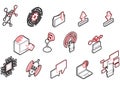 Illustration of info graphic connection icons set concept Royalty Free Stock Photo