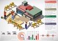 Illustration of info graphic house structure concept