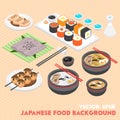 Illustration of info graphic japanese food concept