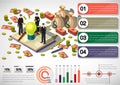 Illustration of info graphic money equipment concept