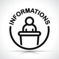 Informations icon on white background