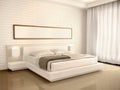 Illustration of interior modern light bedroom in the style of Royalty Free Stock Photo
