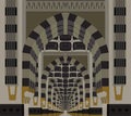 illustration of the interior nabawi mosque