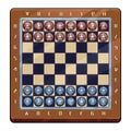 Illustration: International Chess Board with Pieces.