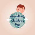 Illustration for international children`s day.