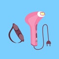 Illustration of IPL epilator for hair removal