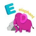 Illustration Isolated Alphabet Letter E Elephant Royalty Free Stock Photo