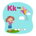 Alphabet Letter K- Kite Royalty Free Stock Photo