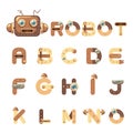 Illustration Isolated Alphabet Letter robot concept