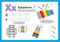 Alphabet Letter X- Xylophone