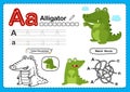 Animal Alphabet Letter A-Alligator