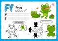 Animal Alphabet Letter F-Frog Royalty Free Stock Photo