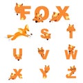 Illustration Isolated Animal Alphabet Letter fox concept Royalty Free Stock Photo