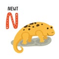 Animal Alphabet Letter N-Newt