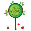 Illustration of isolated apple tree Royalty Free Stock Photo