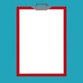 Clipboard and white blank sheet of paper. illustration i Royalty Free Stock Photo