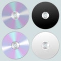 illustration of isolated blank compact disc CD or DVD. Realistic style. Royalty Free Stock Photo