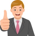 A Businessman Happily Making Okay Gesture Royalty Free Stock Photo