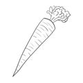 Illustration of Isolated Cartoon Carrot