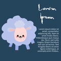 Illustration of an isolated character lamb