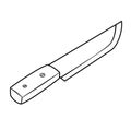 Illustration of Isolated Chef Knife Cartoon Drawing