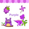 Illustration of isolated color purple group