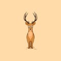 Illustration isolated emoji character cartoon sad and frustrated deer crying, tears sticker emoticon for site