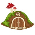 illustration of isolated fantasy Mushroom house Royalty Free Stock Photo