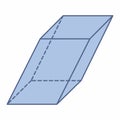 Isolated oblique prism illustration