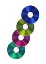 Illustration of an isolated realistic compact discs