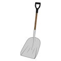 Illustration of Isolated Shovel Cartoon Drawing