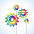 Illustration of isolated a toy pinwheel