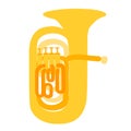 Illustration of a tuba isolated on white background Royalty Free Stock Photo