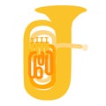 Illustration of a tuba isolated on white background Royalty Free Stock Photo