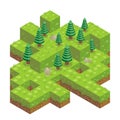 Illustration of isometric forest