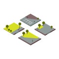 Illustration of isometric land section