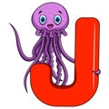 J letter for Jelly fish