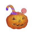 Illustration of jack o lantern icon vector for Halloween Royalty Free Stock Photo