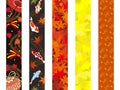 Japanese pattern Autumn obi Royalty Free Stock Photo