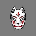 The illustration of japanese traditional mask Royalty Free Stock Photo