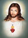 Divine Mercy of Jesus Sacred Heart Royalty Free Stock Photo