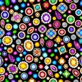 jewelry seamless background with bright gems gemstones