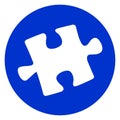 Jigsaw puzzle piece icon Royalty Free Stock Photo