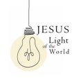 Jesus Light of the World with Lightbulb