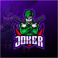 Joker esport mascot logo design Royalty Free Stock Photo