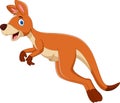 Illustration of Jumping kangaroo cartoon Royalty Free Stock Photo