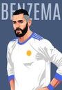 Illustration of Karim Benzema, Real Madrid Team