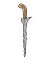 illustration of the keris, the traditional weapon of the royal people in Indonesia